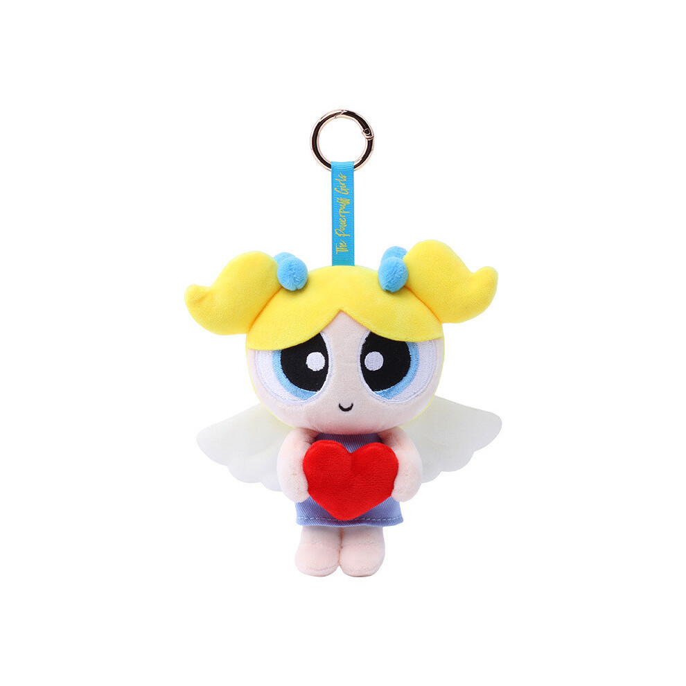 (Angel Bubble Pendant) The Powerpuff Girls Angel Series Plush Pendant Blossom Keychain Love Wings