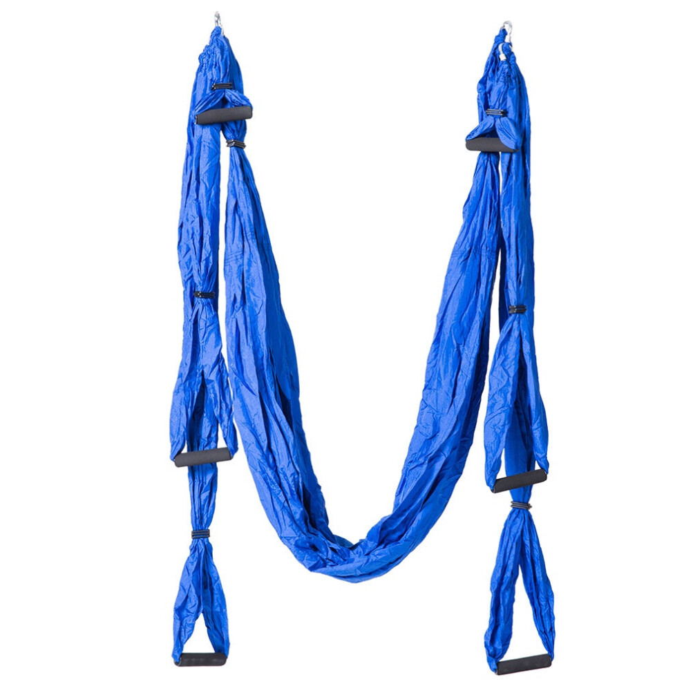 ( Blue) Yoga Aerial Swing Hammock Anti Gravity Fitness Inversion Sling Gifts Prop Girls Dark/Blue