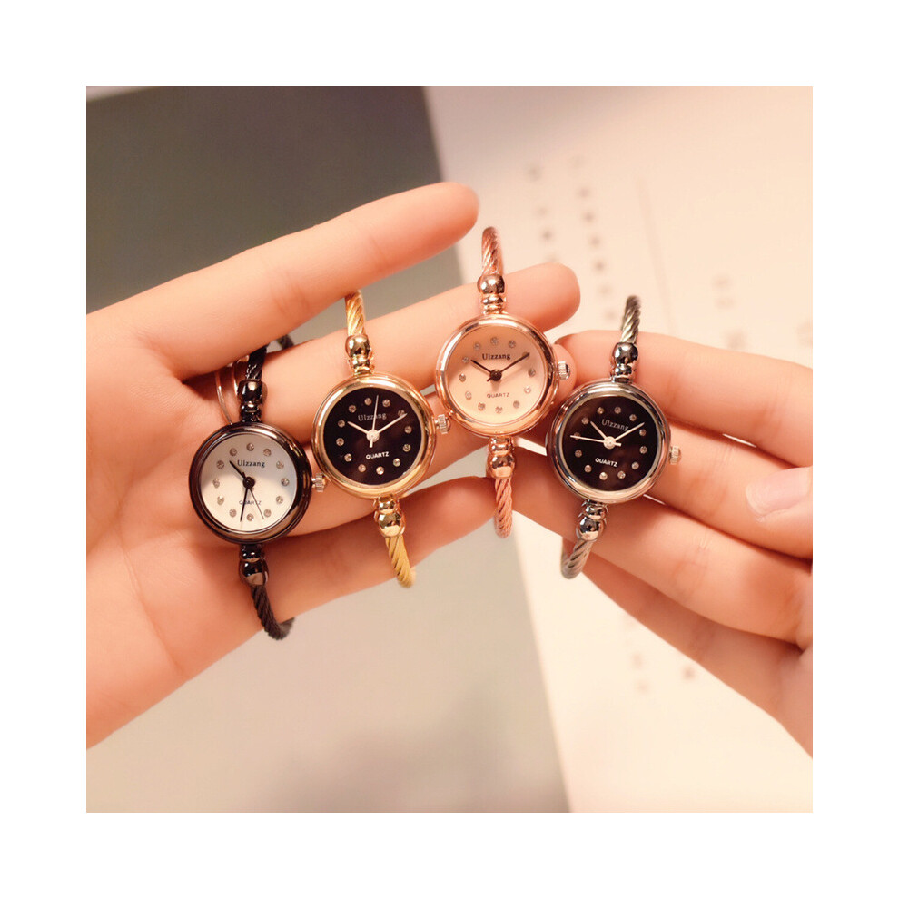 (Rose gold plate)Montre bracelet vintage ouverte femme étudiante version coréenne de la tendance simple
