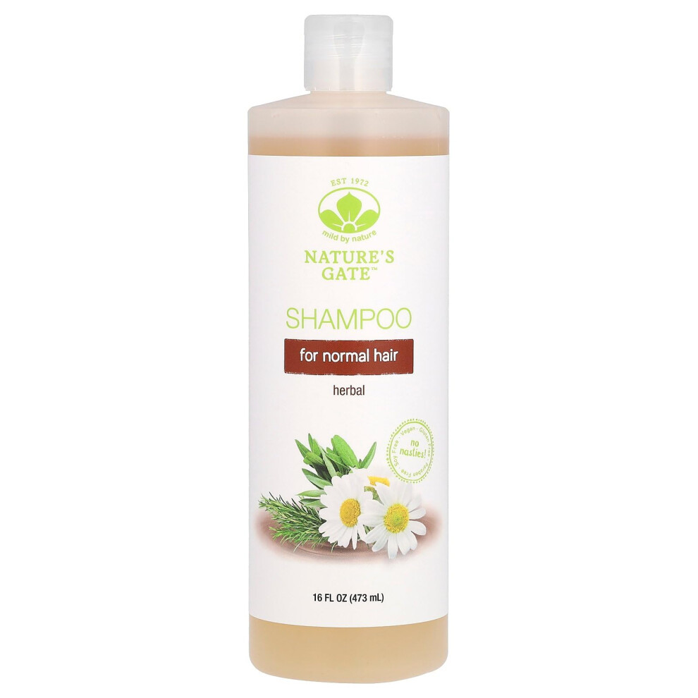 Mild By Nature Lavender (Nature's Gate) Herbal Shampoo For Normal Hair 16 Fl Oz (473 Ml)