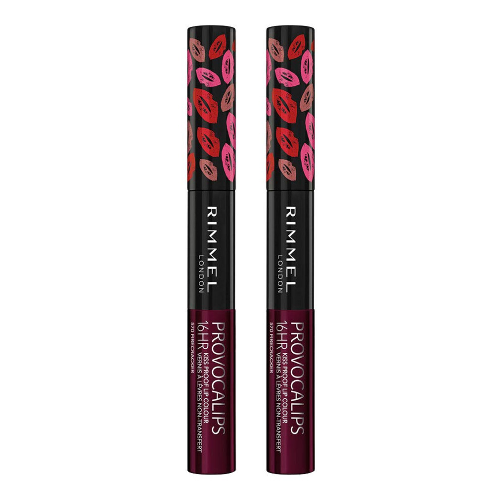 Rimmel Provocalips Lip Colour  Firecracker  0.14 Fluid Ounce (Pack of 2)