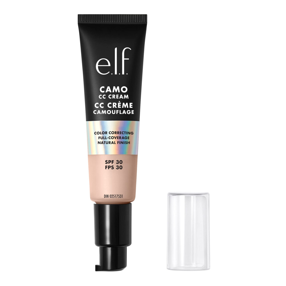 e.l.f. Camo CC Cream  Color Correcting Medium-To-Full Coverage Foundation with SPF 30  Fair 125 C  1.05 Oz (30g)