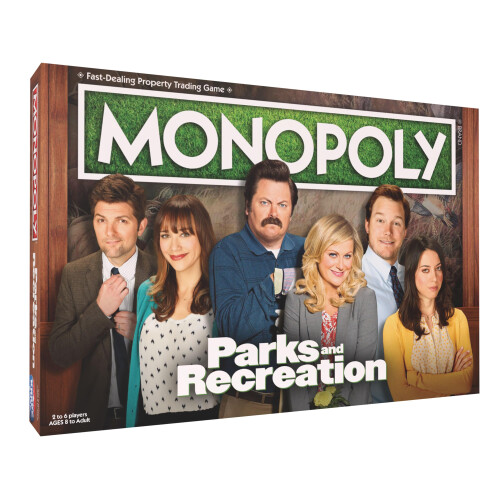 USAopoly Parks and Rec Monopoly Board Game - Buy, Sell & Trade Pawnee Properties with Custom Tokens (B0CKS2H7VD) 2