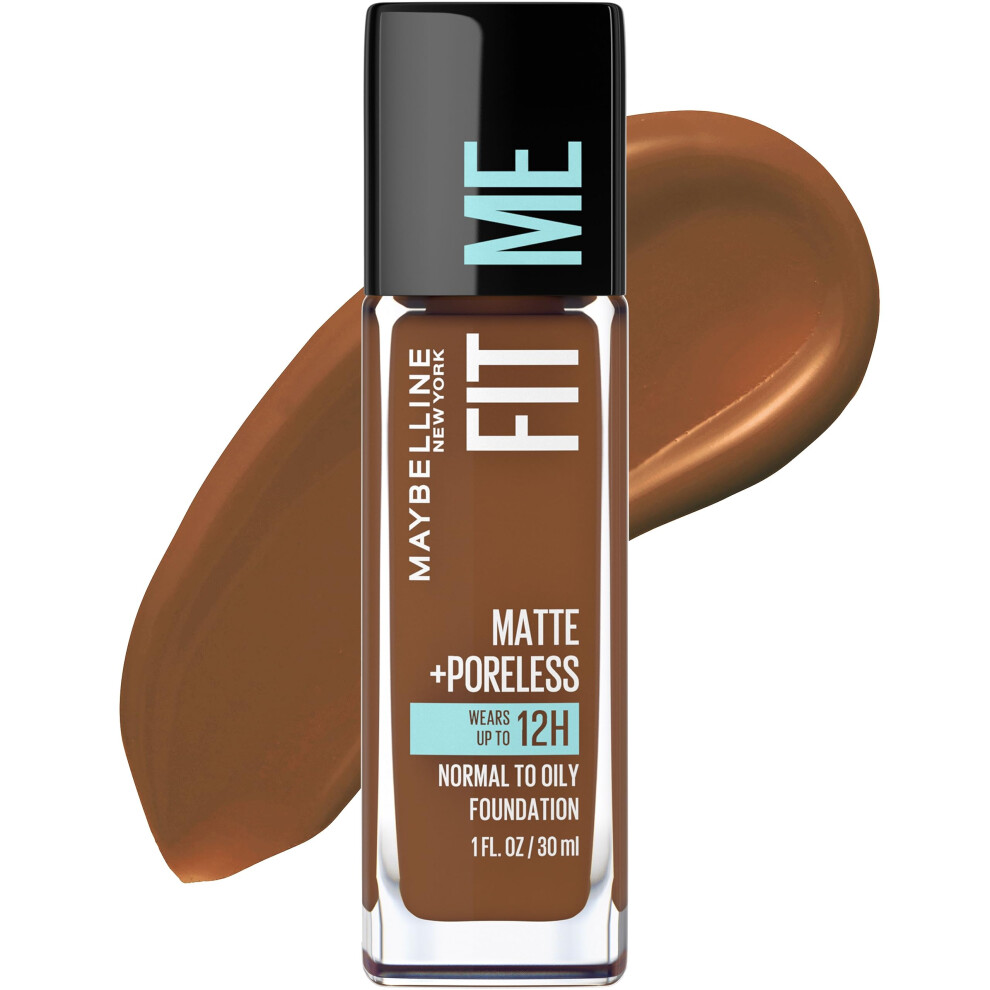 Maybelline Fit Me Matte + Poreless Liquid Oil-Free Foundation Makeup  Deep Bronze  1 Count (Packaging May Vary)