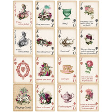Alice Playing Cards Poker for Tea Party Game Supply Themed Party Photo Props Decoration