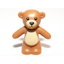 LEGO: Minifiguur Lichtbruine Teddybeer - Vrienden Minifiguur Speelgoed Dier (Zeer Klein)
