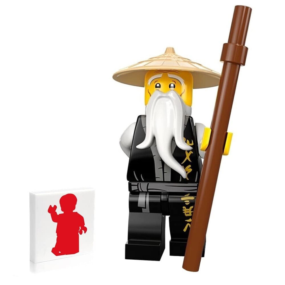 Lego Ninjago Minifigure - Master Sensei Wu (Legacy) With Staff 70670 Brown