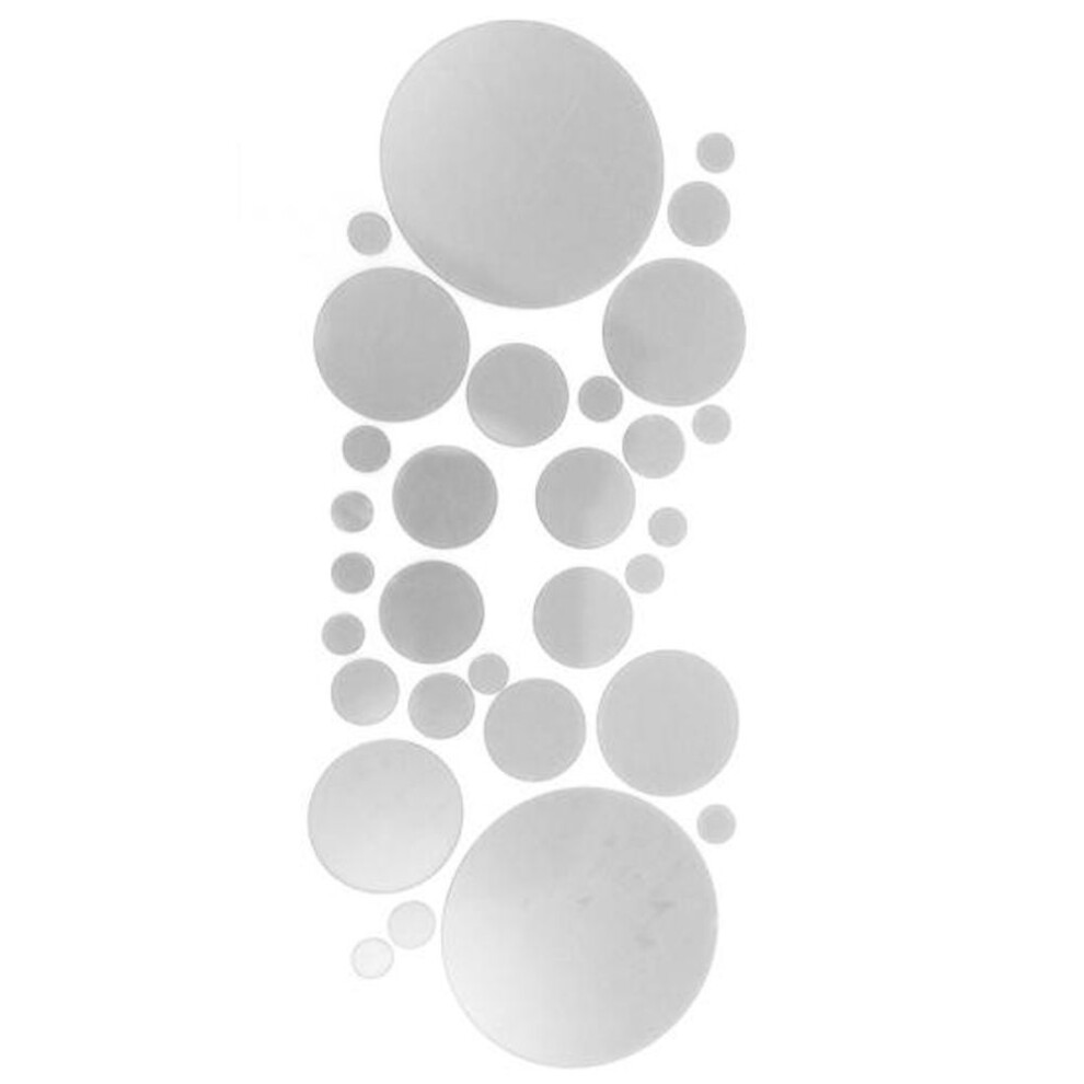 30pcs Wall Sticker 3D Mirror Surface Round Acrylic Mirror Removable