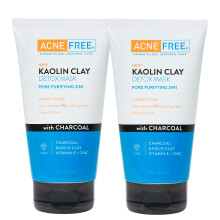 AcneFree Kaolin Clay Detox Masker met Houtskool 5 Ounce - Pakket van 2