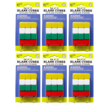 Koplow Games Kop17586-6 Leere Würfel mit Aufklebern 12 Stück, 6 Packungen