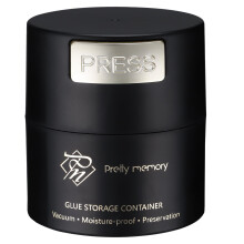 Contenitore per colla per ciglia Pretty Memory, contenitore ermetico per colla per extension ciglia, sigillato a prova di perdite, nero.