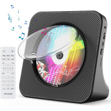 CD Player with Bluetooth, Desktop CD Players for Home Bulit-in Double HiFi Speakers AUX&Headphone Jack FM Radio Boombox with Remote Control