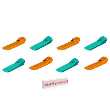 LEGO Classic 630 bouwaccessoire - scheidingshulpmiddel voor stenen en bijlen, 8-delige set met gemengde kleuren (4 oranje en 4 donkerturkoois)