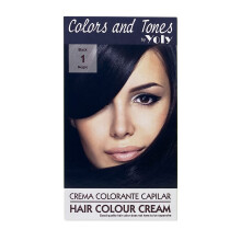 Yoly Color and Tones Permanente Haarkleurcr?e - 1 Zwart - Dieprijke zwarte tint - Langdurige glans - Gemakkelijk aan te brengen