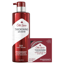 Old Spice Pnsk zahutujc ampon a kondicionr 2 v 1 s biotinem a mentolem (17,9 fl oz) a zahutujc stylingov pomda naputen balckem biotinu