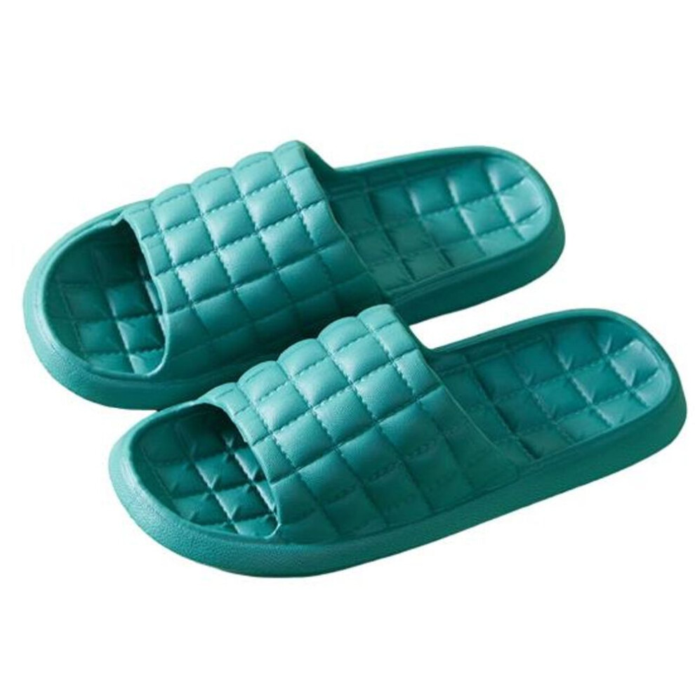 (green, 36-37) 1 Pair Lightweight House Slippers Non-slip Simple Men Women Summer Home Slides