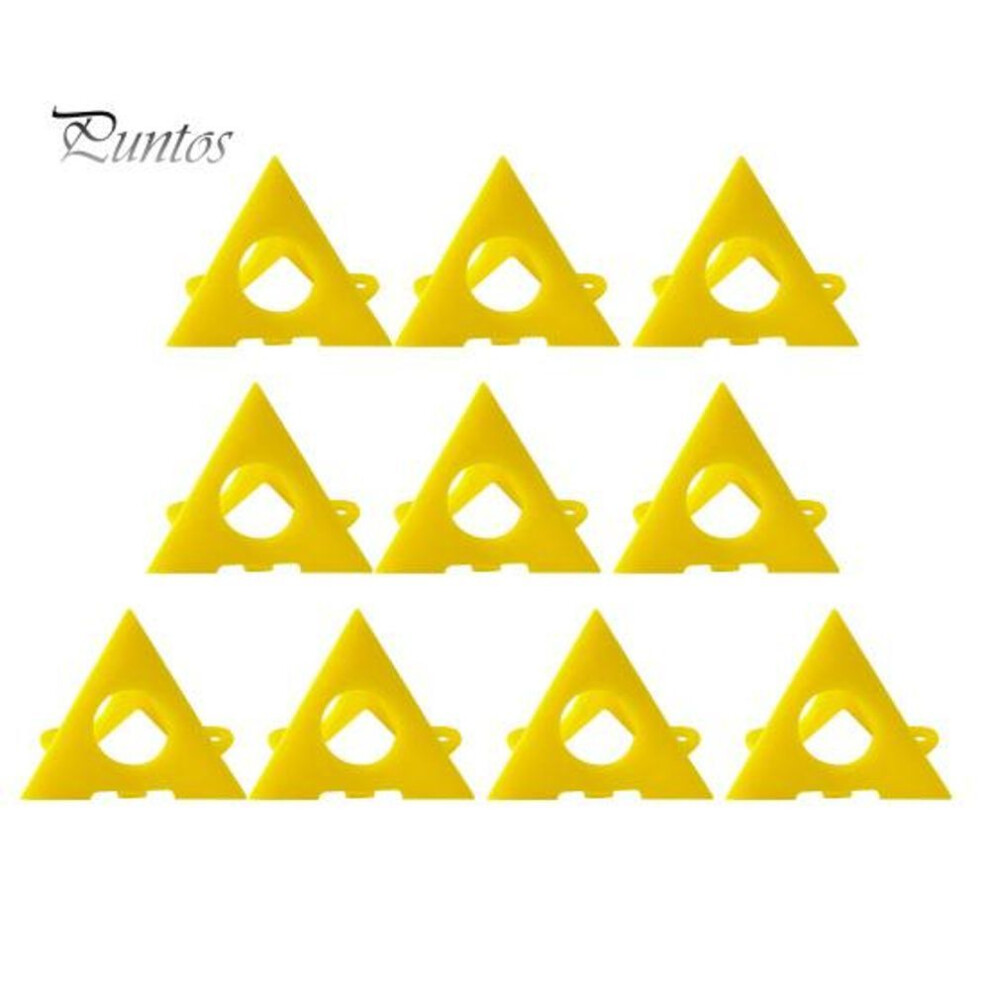 (yellow) 10Pcs Painter Pyramid Stand Heavy Duty Mini Cone Painting Stand Canvas Door Triangle Riser Support Paint Pouring Cabinet Paint Holder