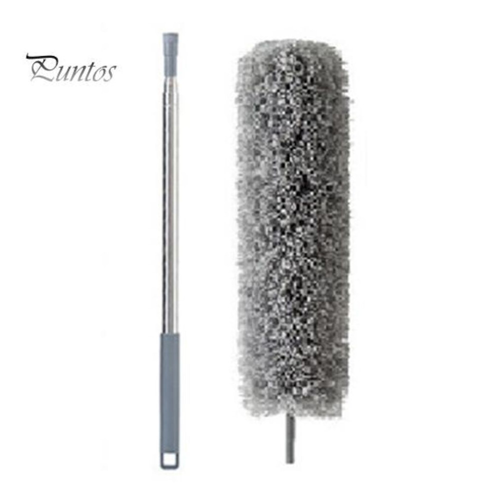 (grey) Gutter Cleaning Brush Telescopic Pole Tool Easy Remove Leaves Reach Roof Gutters Safely Gutter Cleaning Tool