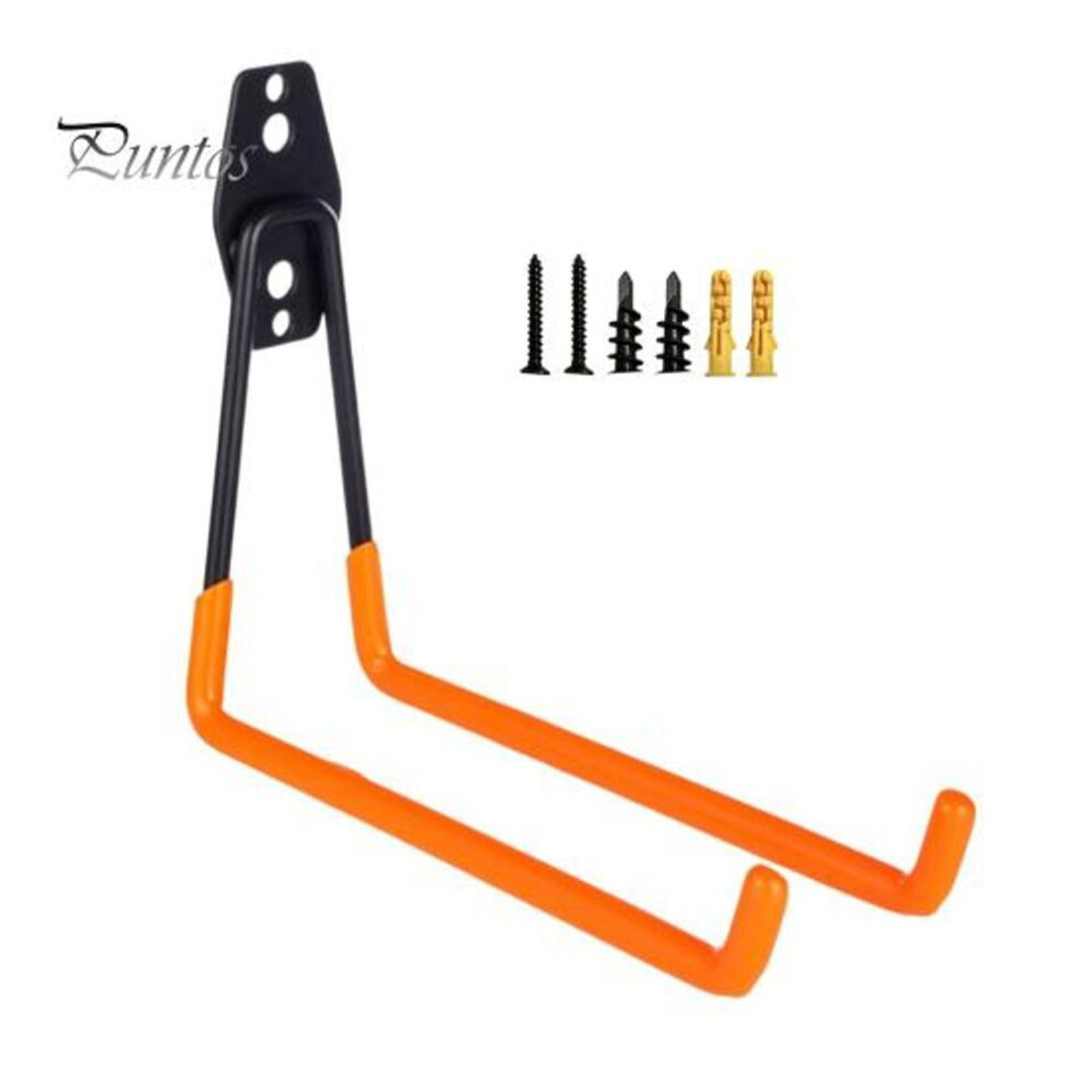 (orange, C) Heavy Duty Garage Hook With Screws Wall Mount Metal Utility Hanger Multi-functional Bike Ladder Garden Power Tools Organizer Hanging Storage Rack