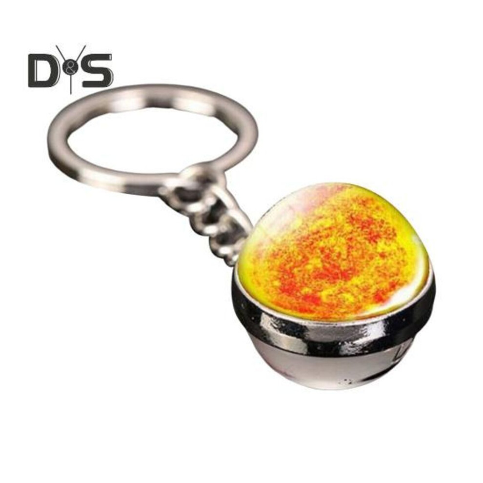 (Other, G) Solar System Keychain Vibrant Color Non-Fading Lightweight Outer Space Planet Keychain Hanging Decoration