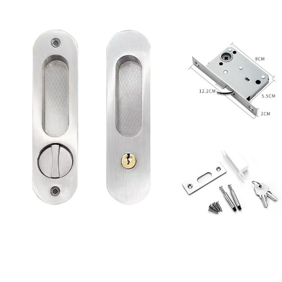 (Color 1) Zinc Alloy Sliding Door Lock Hidde Hidde Handle Lock New Door Pull Lock  Sliding Door
