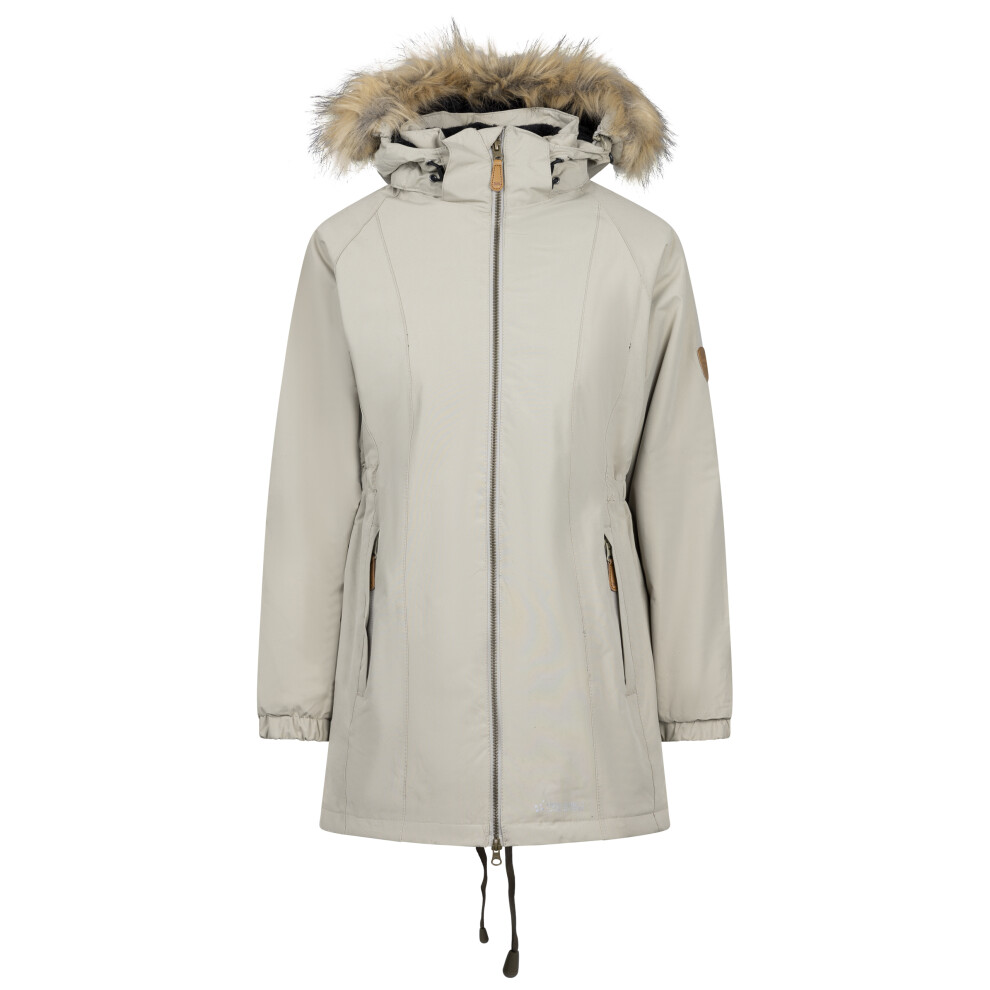 (14, Green) Trespass Womens Parka Jacket Waterproof-Celebrity