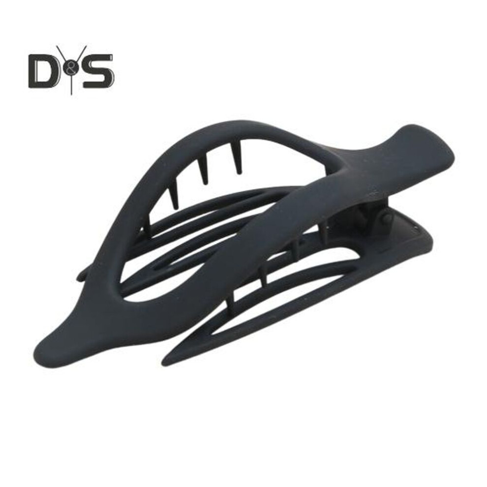 (black) Women Hair Clip Leaf Shape Anti-slip Teeth Hair Pin Back Head Hair Holder Easy to Wear Hair Accessory