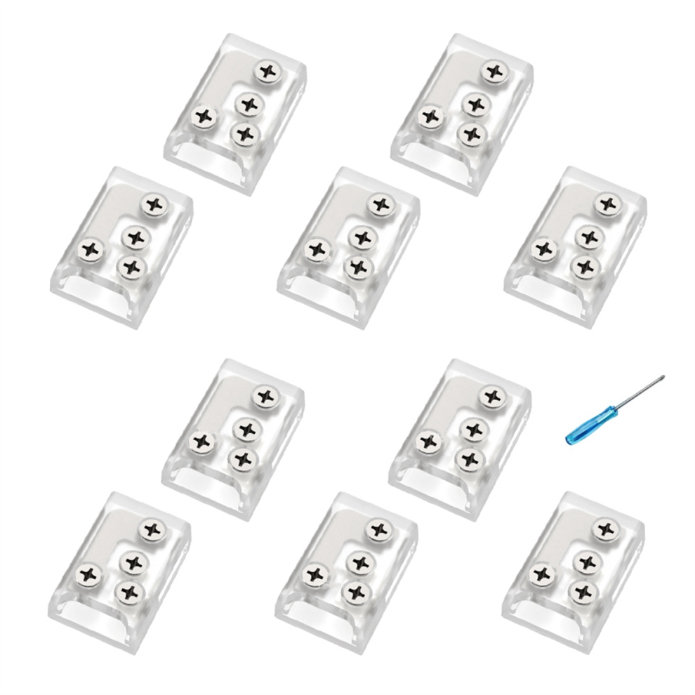 Connettore Angolare Led Da 10 Pezzi Con Fissaggio A Vite 24 V/5 A 2P 8 Mm Lt Per Striscia Led Monocolore Cob IP20