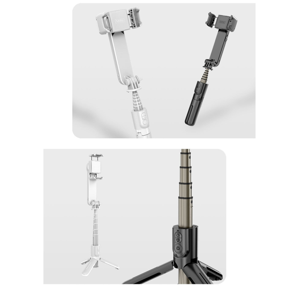 72Cm Anti-Shake Mobile Phone Gimbal Stabilizer Bluetooth Selfie Stick Aluminum Alloy Handheld Stabilizer Black 4853482275949