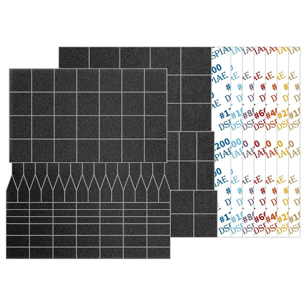 14-Piece Sandpaper Pre-Cut Mesh (1008 Pieces) For Es-A Reciprocating Sander Flat And Round Sanding Heads 4853482280790