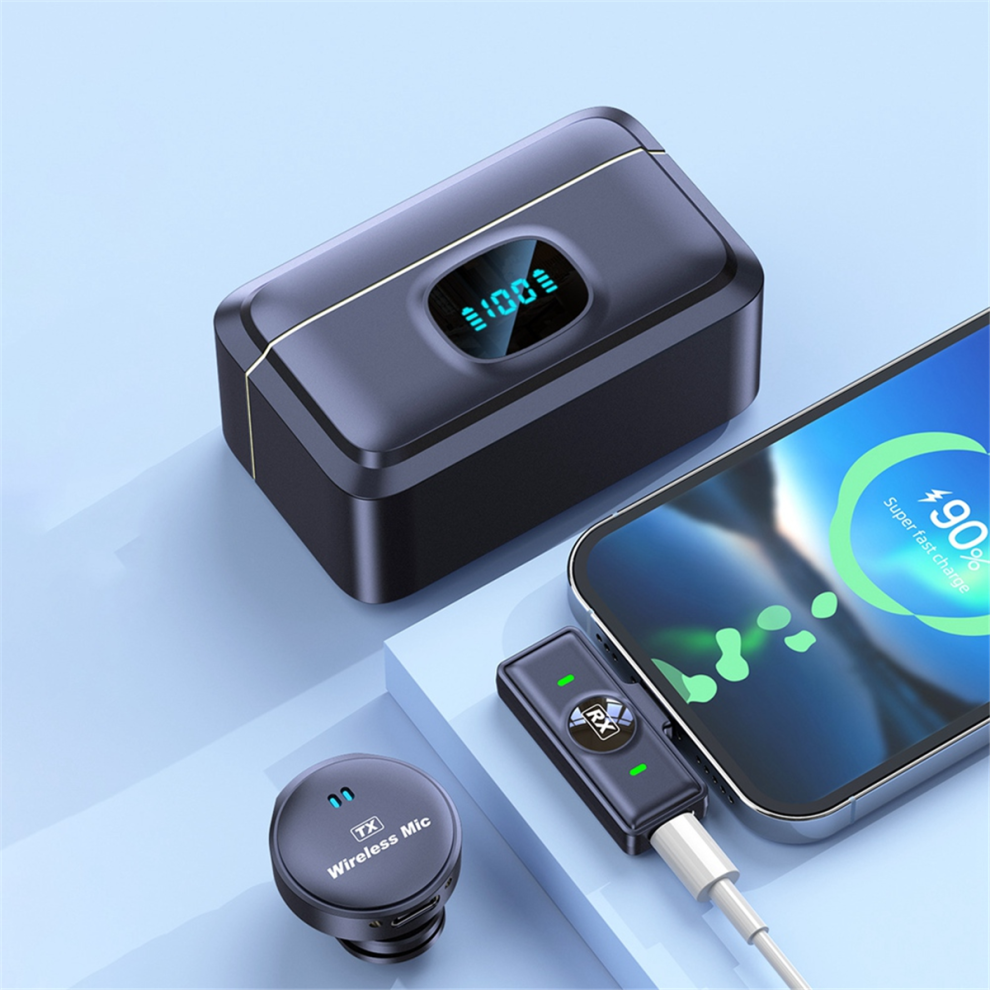 Microfono Lavalier Wireless Con Cancellazione Del Rumore, Registrazione Audio E Video Per Smartphone In Diretta