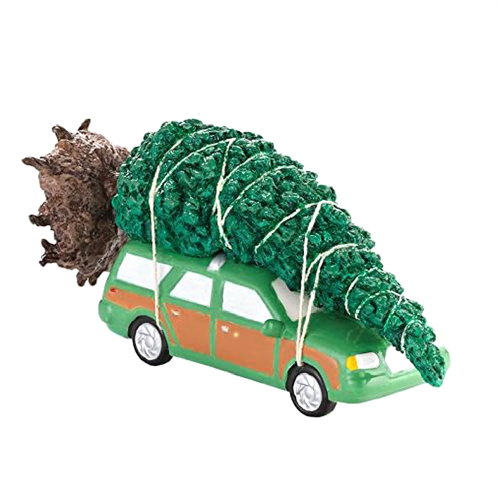 Decorazioni Natalizie, Decorazioni Da Giardino, Decorazioni In Resina Con Vista Sulla Strada Rurale