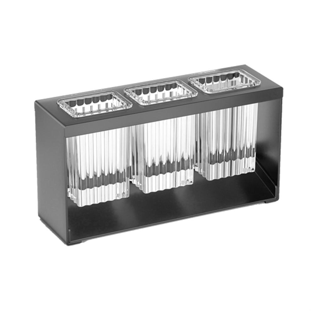 Portaposate Da Banco, Scolapiatti, Contenitore Per Stoviglie, Separato Per Forchette E Bacchette, Nero