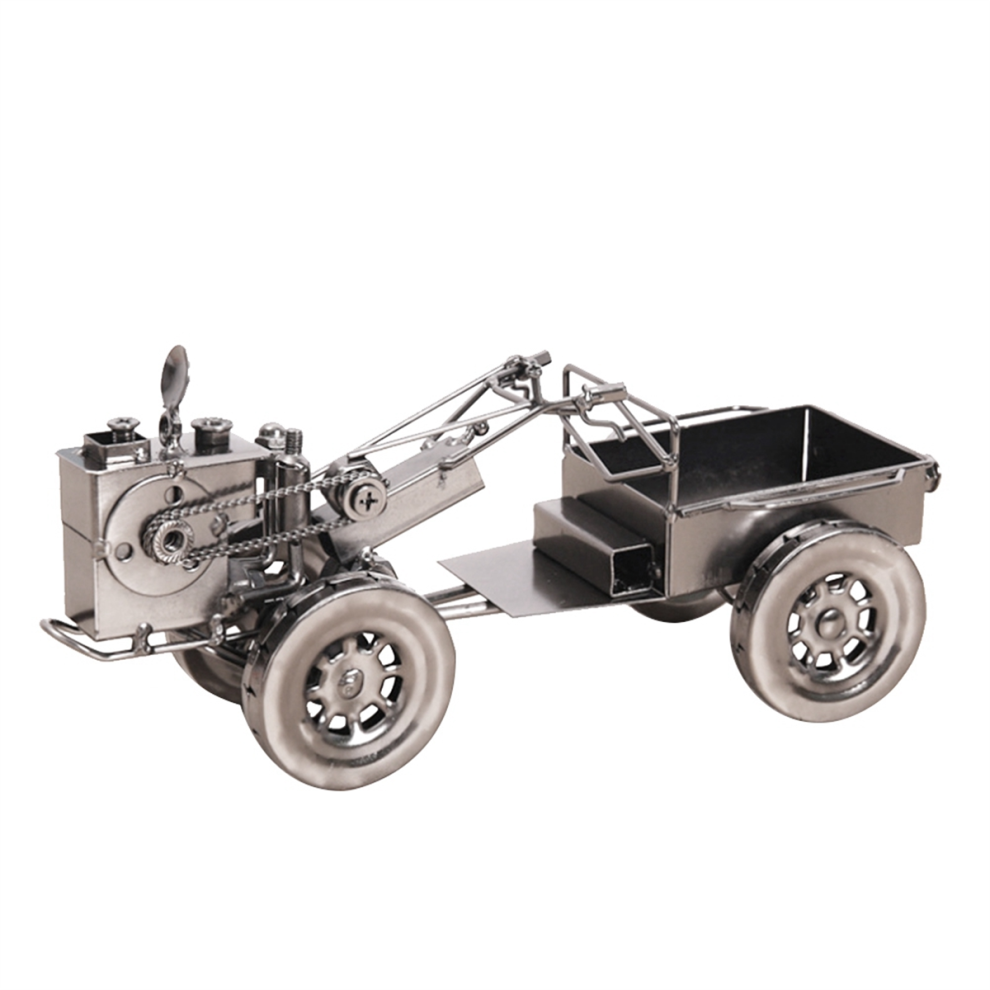 Ornamento Per Auto Retrò In Ferro Battuto A Forma Di Trattore, Decorazione Da Tavolo, Decorazione Per La Casa, Trattore D'epoca-A