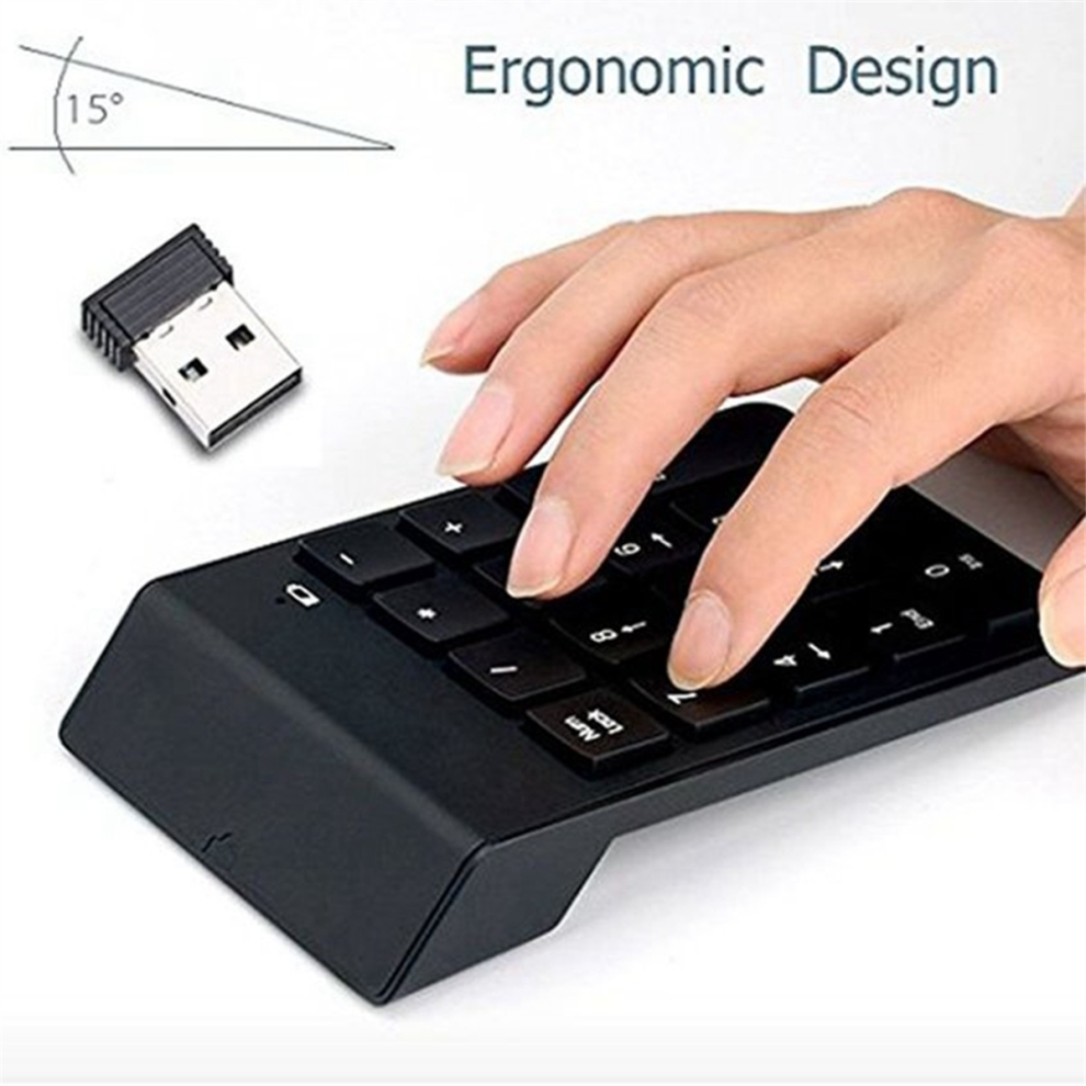18 Keys Wireless Usb Number Pad Keyboard With 2.4G Mini Usb Numeric Receiver For Laptop Desktop Pc Notebook 4853482295107