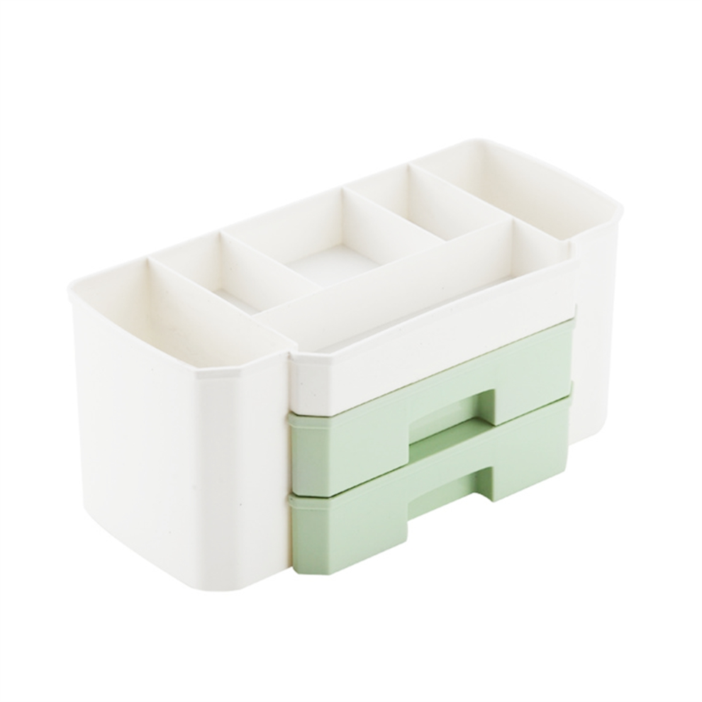 Organisateur de maquillage, boîte de rangement pour bijoux, accessoires pour cheveux, produits de beauté et de soins de la peau, vert