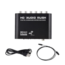 Digital to Analog 5.1 Audio Decoder Amplifier+Fiber Optic Cable SPDIF Coaxial AC3 Optical Converter for TV