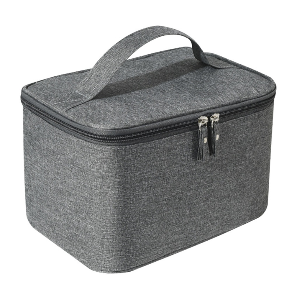 Trousse de toilette de voyage pour homme, trousse de maquillage imperméable en tissu Oxford, trousse de rangement pour cosmétiques pour femme, gris