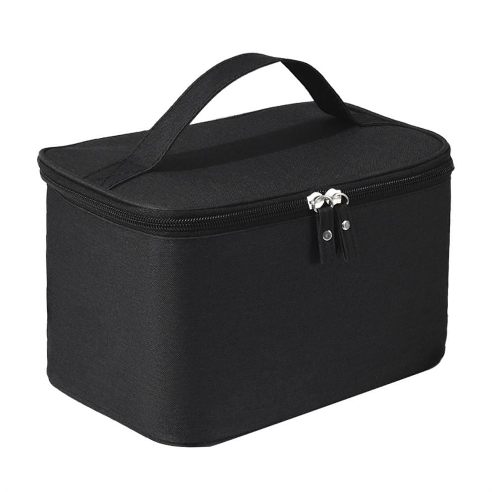 Trousse de toilette de voyage pour homme, trousse de maquillage imperméable en tissu Oxford, trousse de rangement pour cosmétiques pour femme, noire