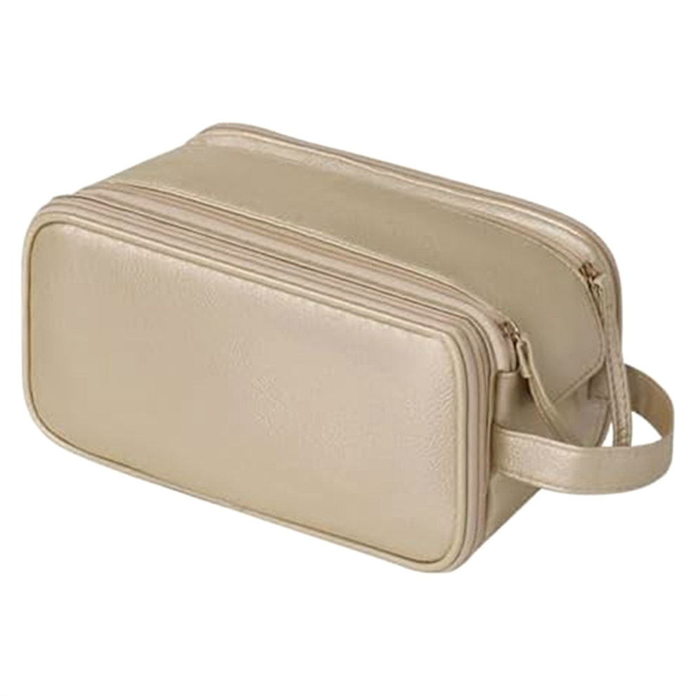 Trousse de maquillage de voyage, trousse de toilette étanche pour femme avec poignée, trousse de toilette pour femme avec bouton magnétique