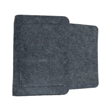 Organizador de cabeceira de feltro antiderrapante, bolsa lateral para sofá, bolsa para pendurar, armazenamento para sofá, cinza escuro