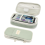 Green Large Capacity Pencil Case with Zipper, 4-Compartment Folding Telescopic Design, Polyester, 21.5x9.5cm 2