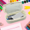 Green Large Capacity Pencil Case with Zipper, 4-Compartment Folding Telescopic Design, Polyester, 21.5x9.5cm 6