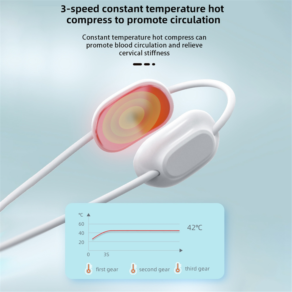 Typecat Mini Pendant Pulse Heating Neck Massager Multi-Functional Hanging Protector Cervical Instrument, A