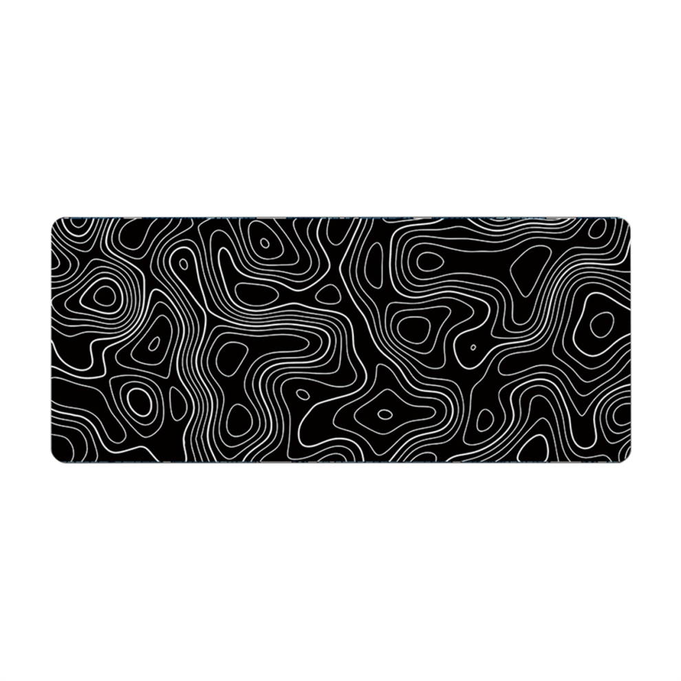 Desk Mat,Topographic Contour Extended Big Mouse Pad Computer Keyboard Mouse Mat With Non-Slip Base (31.5X11.8 In) C 4853482202365