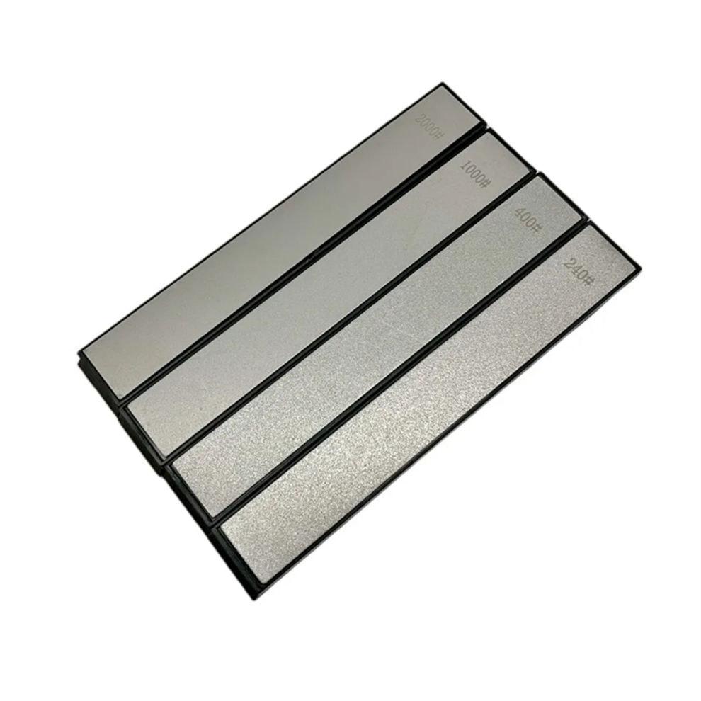 Affilacoltelli Diamantati Da 4 Pezzi Per Affilare I Coltelli Ad Angolo Fisso. Set Di Pietre Per Affilare: Grana 240/400/1000/2000.