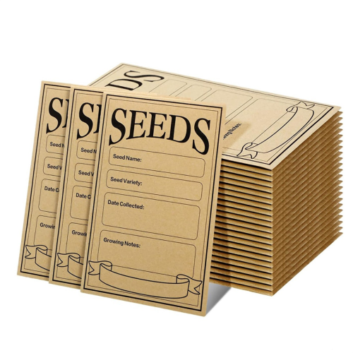 100 unidades de envelopes de sementes 3,1 x 4,7 polegadas, pacotes de papel pardo para armazenamento de vegetais 1