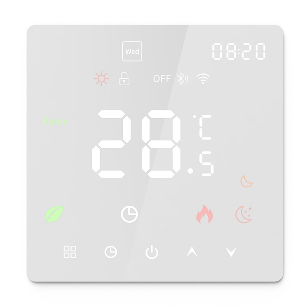 Termostato Per Riscaldamento Touch Screen Con Graffiti Wifi, Termostato Intelligente Wifi Bianco 3A, Caldaia A Parete/Idraulica