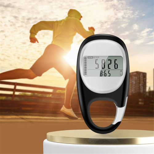 Pedometer for Walking, Portable Walking Pedometer 3D Step Counter, Simple Electronic Steps Tracker with Carabiner 2