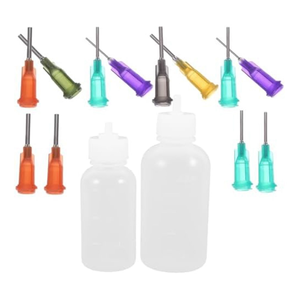 Flacon applicateur à aiguille pour vernis sans silicone, flacon applicateur à pointe de précision pour poterie artisanale, flacon à médicaments